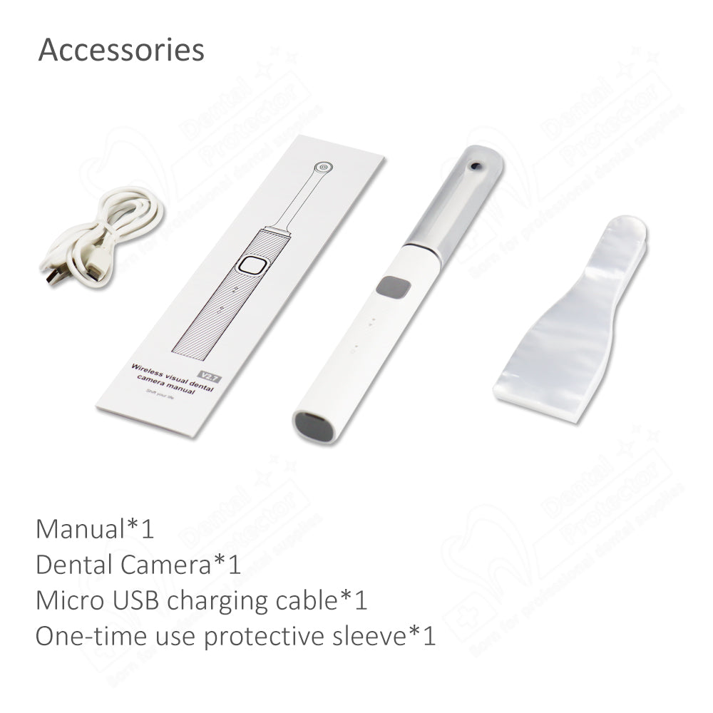 PROTECTOR WiFi Dental Camera HD Intraoral Endoscope Mini Camera LED Light Dentist Oral Real-time Video Dental Tools For Family Health & Personal Care 360° Borescope View By Android/IOS