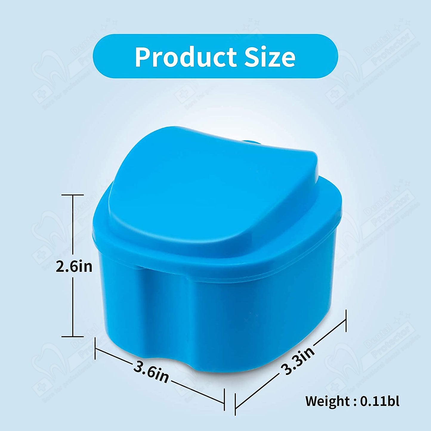 Dental Orthodontic Retainer Case Cleaning with Strainer Basket, Denture Bath Box Soaking Cup Mouthguard Storage Holder - Leak Proof and Lid Waterproof,2 pieces in Pack