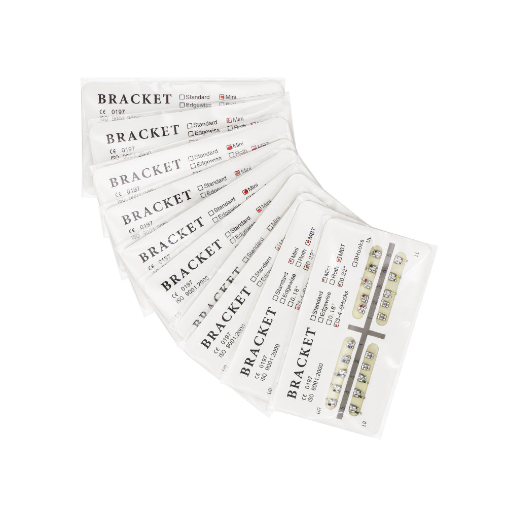 10 Sets/Pack 200 pcs of Brackets 022 inch Slot 3-4-5 Hooks Mini size MBT Metal Brackets