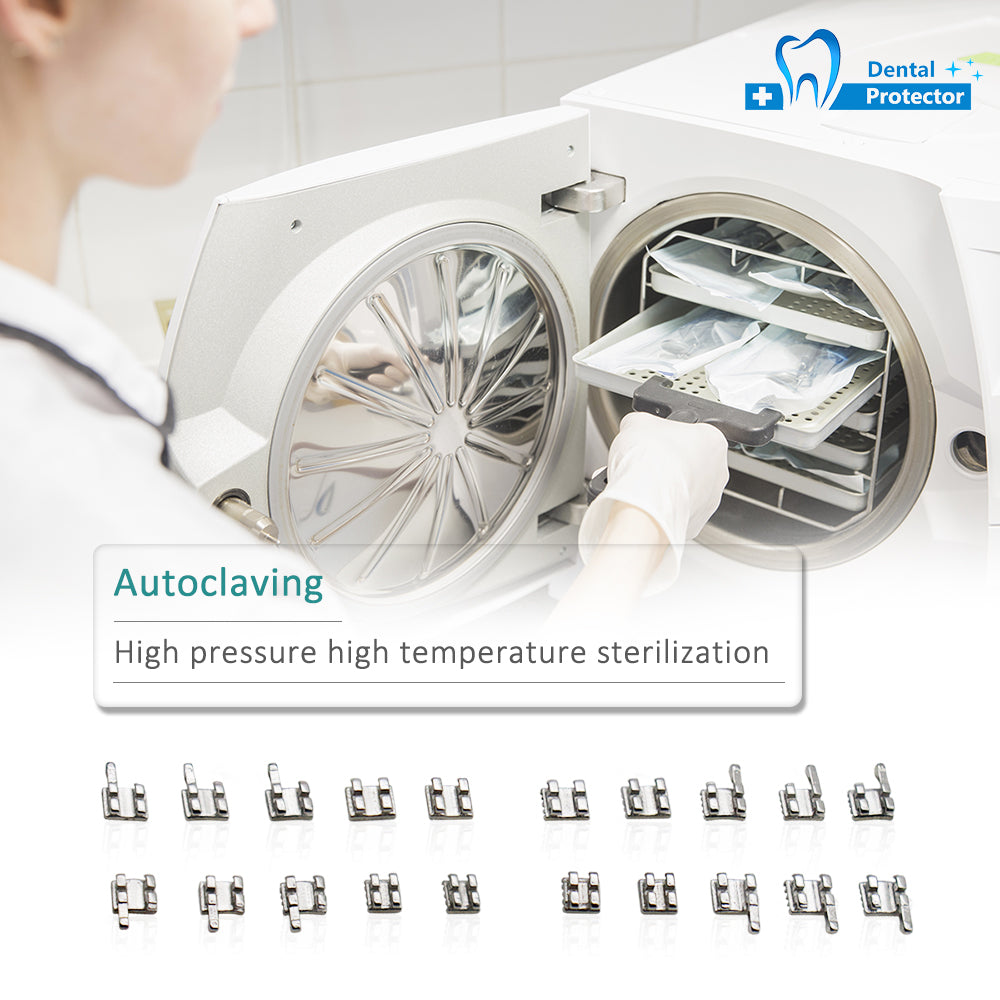 10 Sets/Pack 200 pcs of Brackets 022 inch Slot 3-4-5 Hooks Edgewise Metal Brackets Braces,Silver,3mm