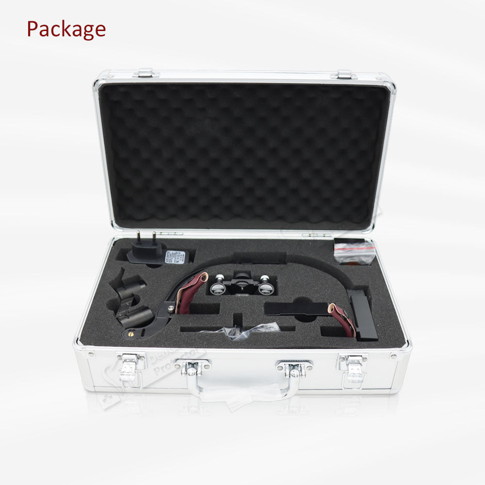 D-SLAMP 3.5X Dental Loupe Magnification Binocular Surgery Surgical Magnifier with Headlight LED Light Dentist Medical Shadowless lamp