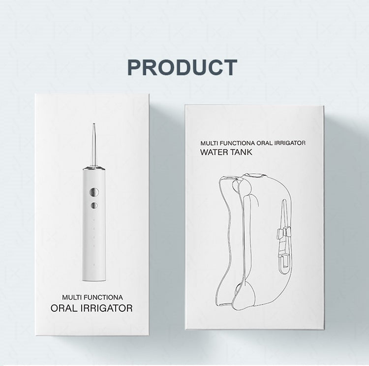 Cordless Water Flosser Portable Oral Irrigator Rechargeable Teeth Cleaner Pick for Braces & Bridges - IPX7 Waterproof, Collapsible Water Tank for Travel and Home