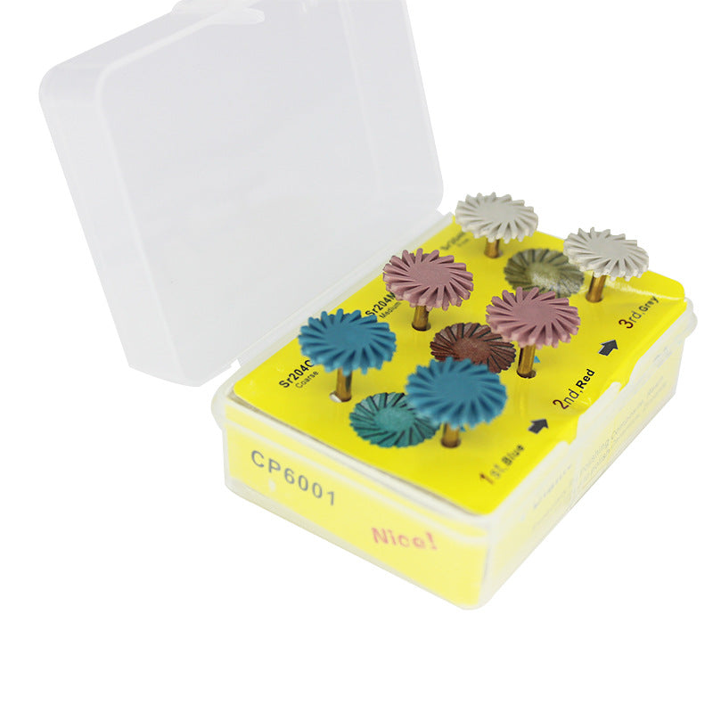 6 Pcs Mixed Dental Composite Resin Polishing Disc Kit Spiral Brush Burs Tooth Polisher Brush Oral cavity Clean Tools