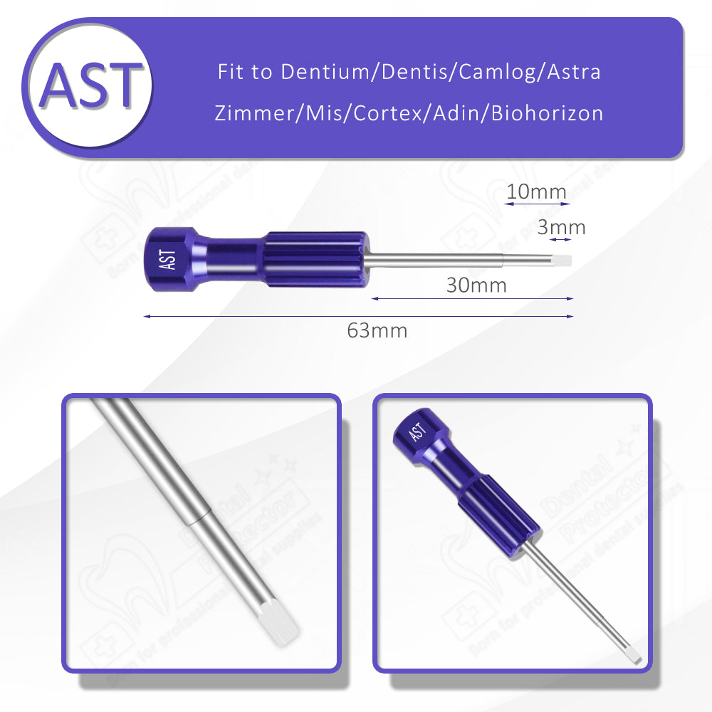 8 pcs Implant Screwdriver Denture Implant System Abutment Screwdriver Implant Screw Drivers Kit with Steel Stand Box
