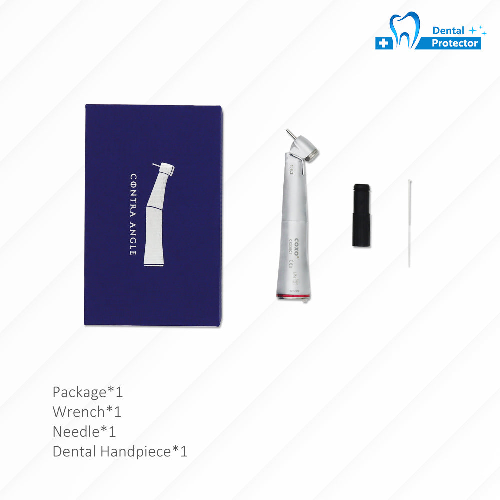 COXO High speed contra angle 1:4.2 rate, 45° ,Can be used on back teeth open crown ,it can work with COXO implant motor