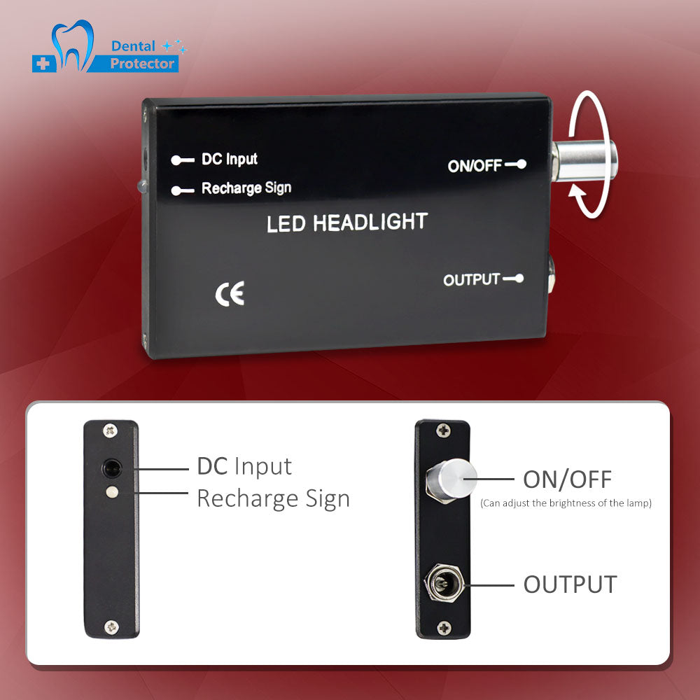 Maglass-R/B 2.5X/3.5X 420mm Dental Loupes Binocular Loupes Optical Magnifier Dental Lab Medical Loupes Magnification Binocular Headlight Headlamp 5W Bulb