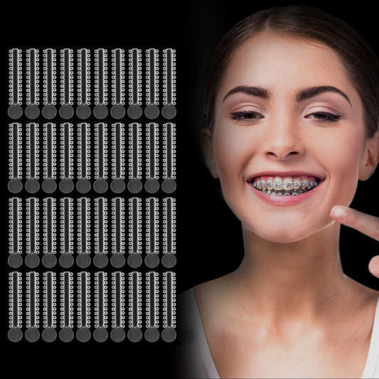 Dental Orthodontic Ligature Ties Braces 1040 Pcs, Ortho Braces Color Bands Ligature Ties Elastomeric O-Rings for Braces