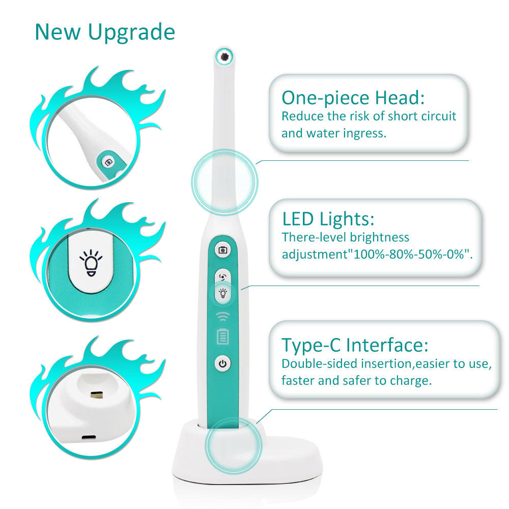 PROTECTOR DC-W Wireless WiFi HD USB Oral Dental Camera Intraoral Endoscope Dentist Device LED Light Real-time Video Inspection Teeth Whitening