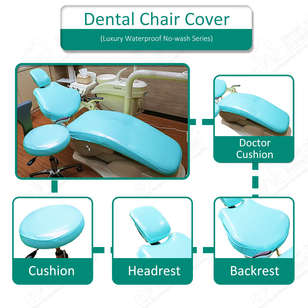 Dental Chair Covers Dental TPU Material Dental Unit Covers Seat Cover Elastic Waterproof Protective Case Protector Dentist Equipment 4 pcs/set