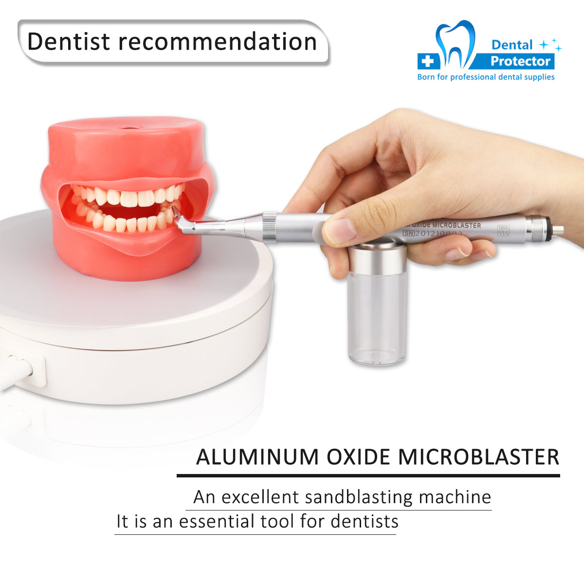 AU-M Dental Aluminum Oxide Air Abrasion Polisher Dental Alumina Microblaster Dental Sandblasting Equipment with/without Tube