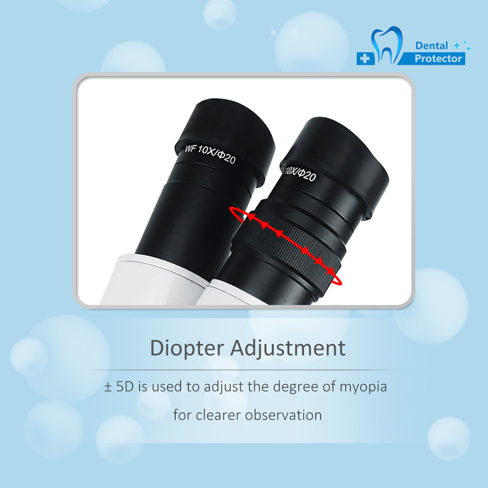 Mscope-1 10X Magnify Dental Binocular Microscope 3w LED Rotatable for Dentists Denture Tool Dental Lab Equipment Microscope Spot Light