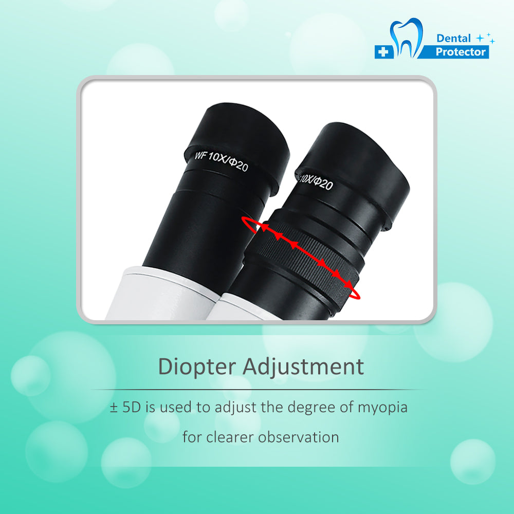 Mscope-4 10X Magnify Dental Binocular Microscope 3W LED Rotatable for Dentists Denture Tool Dental Lab Equipment Microscope Spot Light