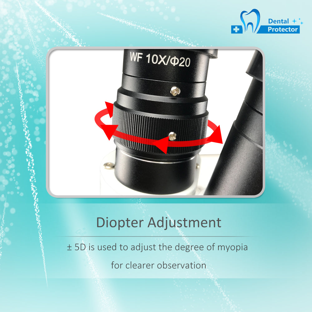 Mscope-3 8X Magnify Dental Binocular Microscope 5W LED Rotatable for Dentists Denture Tool Dental Lab Equipment Microscope Spot Light
