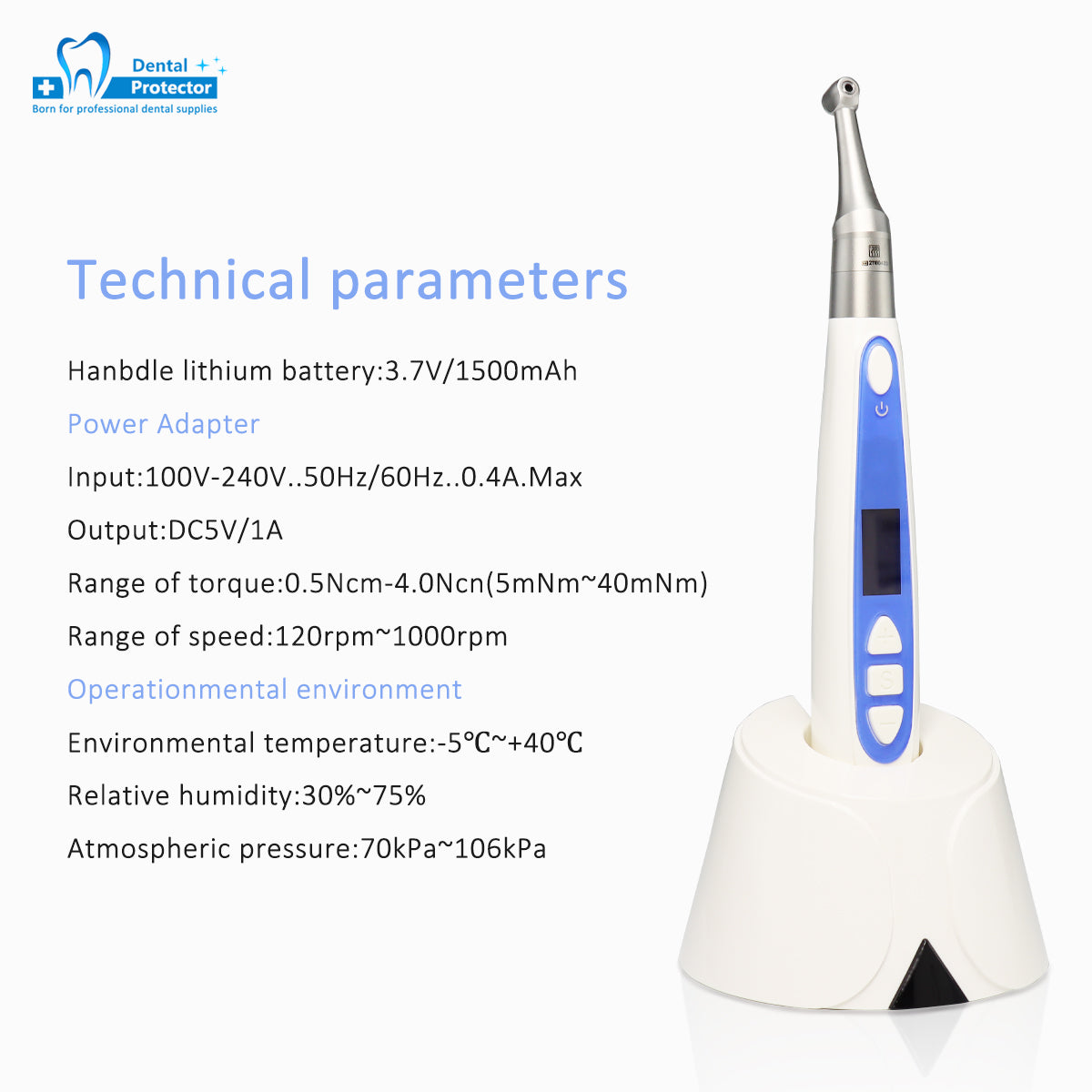 Dental Wireless Endo Motor with Apex locator 2 in 1,10 Program Setting & Alternative Reciprocating