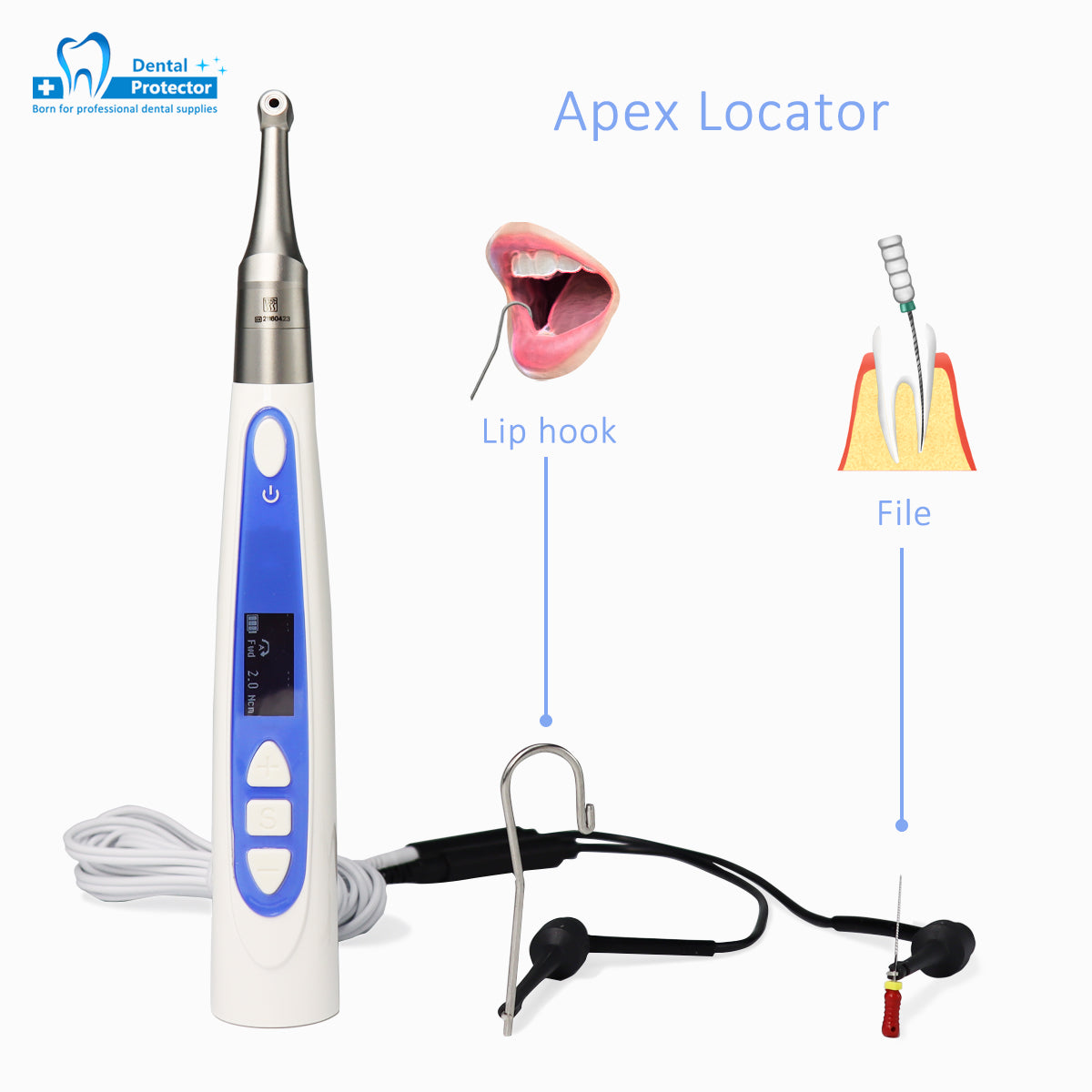 Dental Wireless Endo Motor with Apex locator 2 in 1,10 Program Setting & Alternative Reciprocating