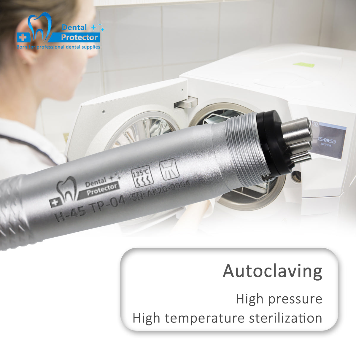 H-45 High Speed Dental Handpiece Contra Angle 45 Degree Generator Germany bearing
