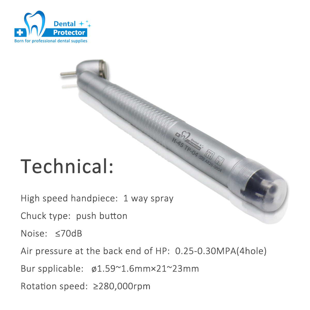 H-45 High Speed Dental Handpiece Contra Angle 45 Degree Generator Germany bearing