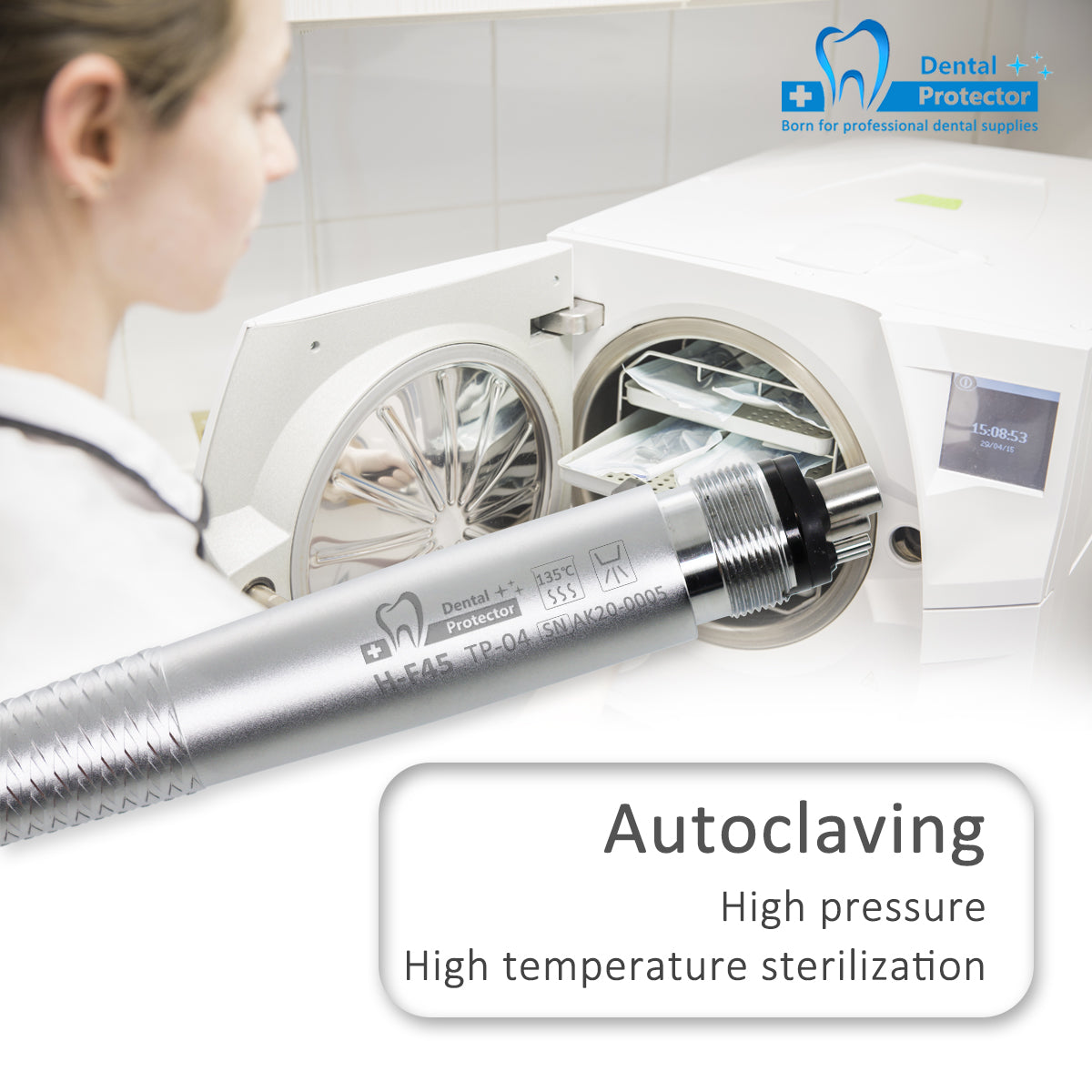 H-F45 High Speed Handpiece Dental Contra Angle 45 Degree Generator Germany Bearing