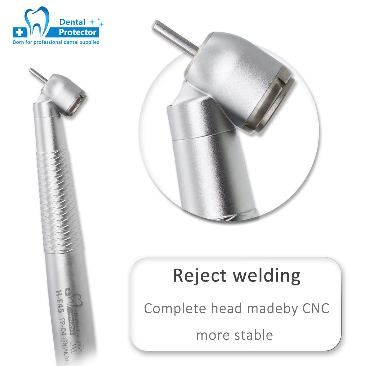 H-F45 High Speed Handpiece Dental Contra Angle 45 Degree Generator Germany Bearing