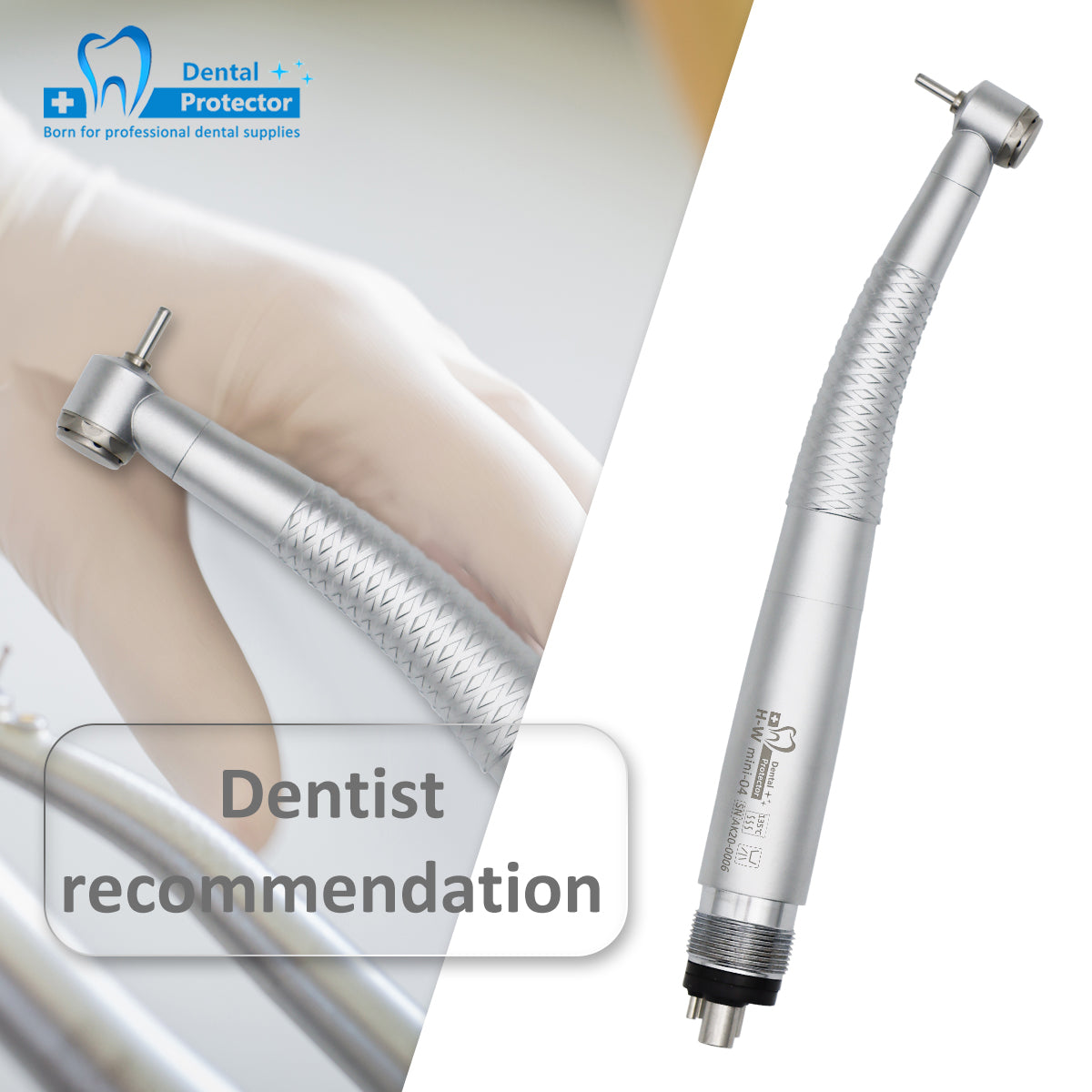 H-W Mini04 High Speed Contra Angle Dental Handpiece Good Cooling Mini Head Germany Bearing