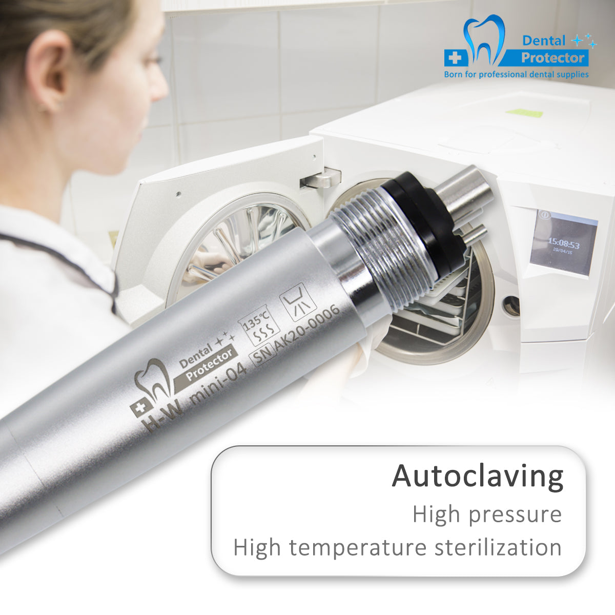 H-W Mini04 High Speed Contra Angle Dental Handpiece Good Cooling Mini Head Germany Bearing