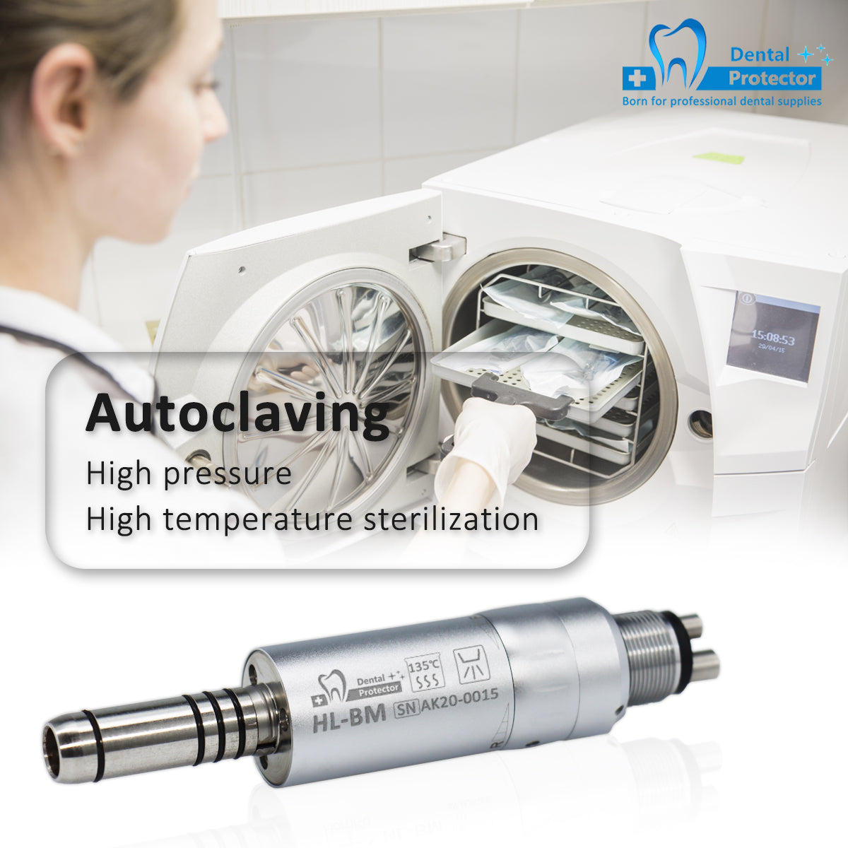 HL-BM Low Speed Air Motor Dental Handpiece Contra Angle