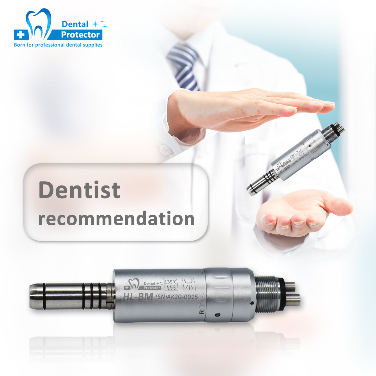 HL-BM Low Speed Air Motor Dental Handpiece Contra Angle