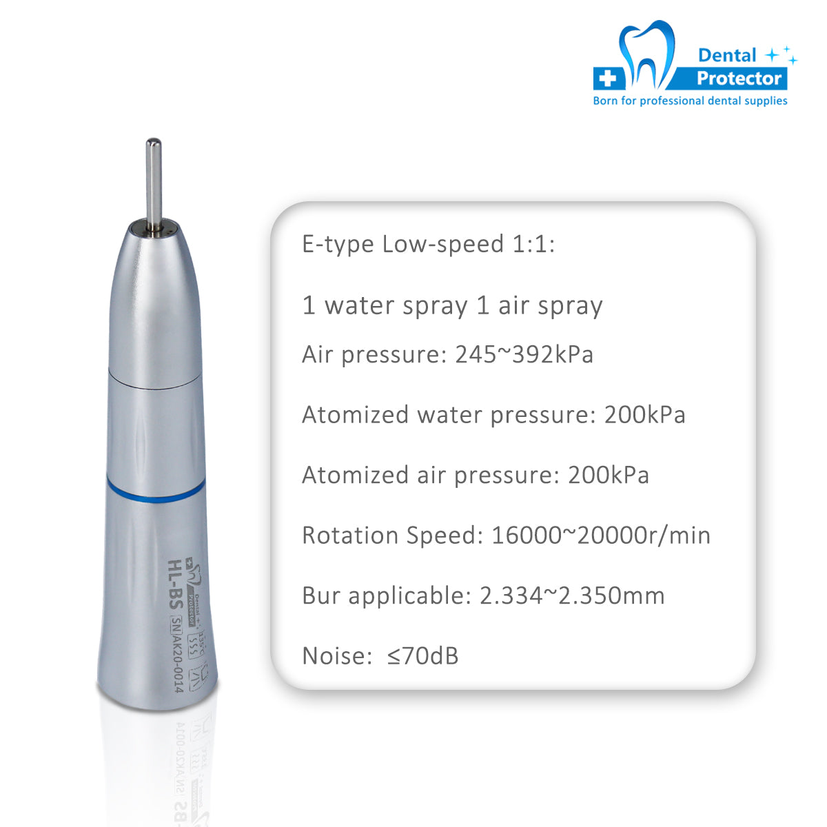 HL-BS Low Speed Straight Head Dental Handpiece With Cooling and Cleaning Functions