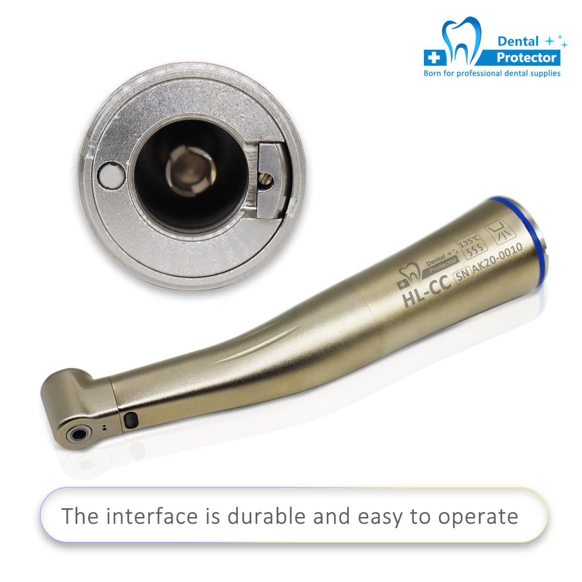 HL-CC Low Speed Contra Angel Dental Handpiece With Optical Fiber