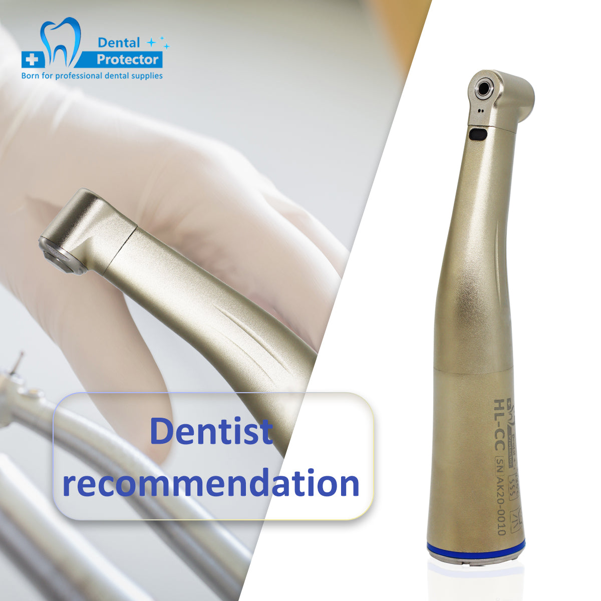 HL-CC Low Speed Contra Angel Dental Handpiece With Optical Fiber