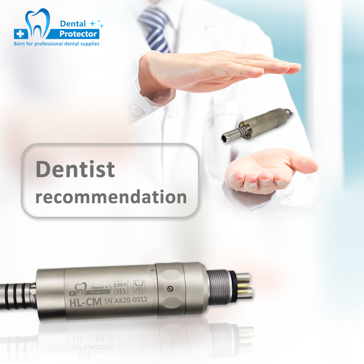 HL-CM Low Speed Air Motor Dental Handpiece With Optical Fiber
