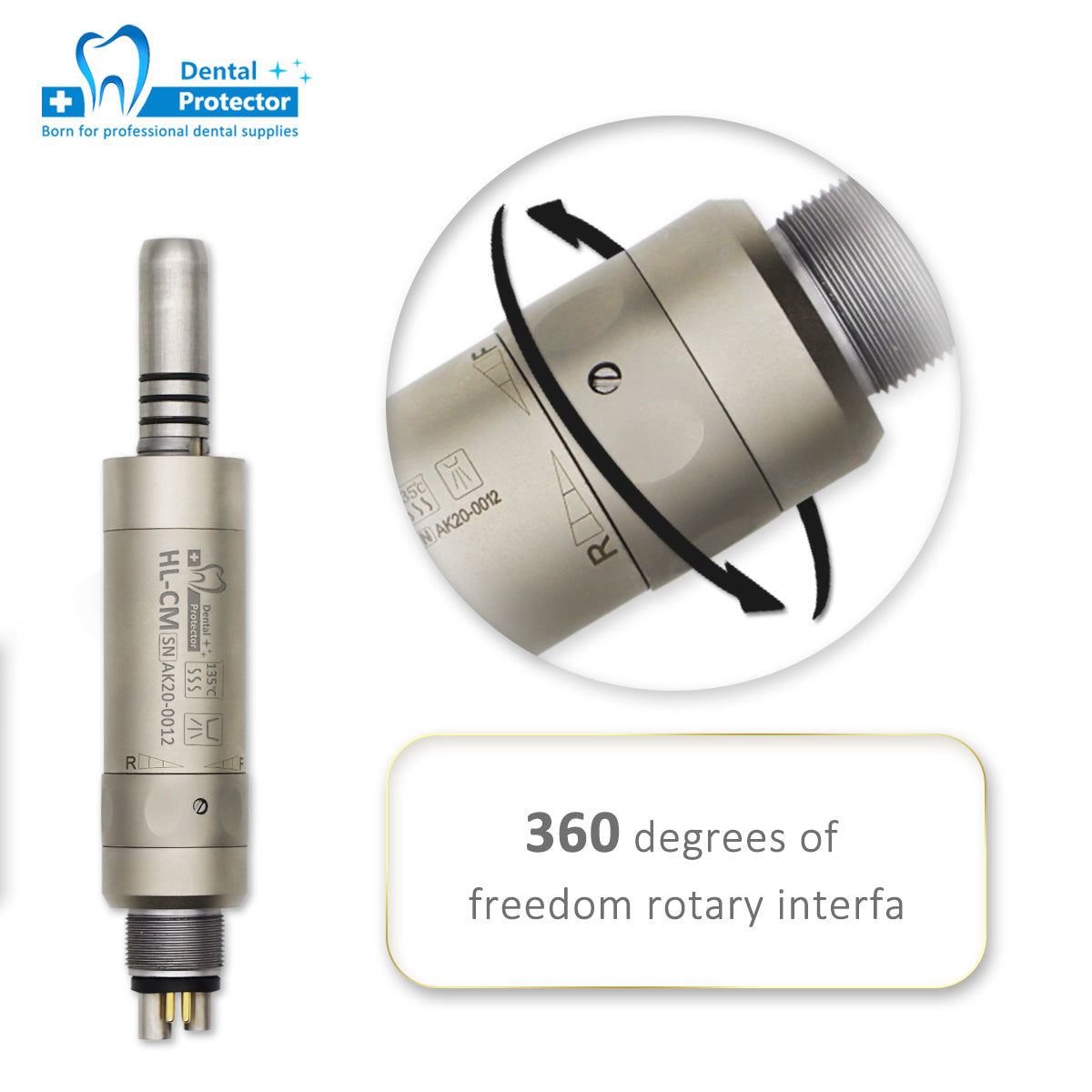HL-CM Low Speed Air Motor Dental Handpiece With Optical Fiber