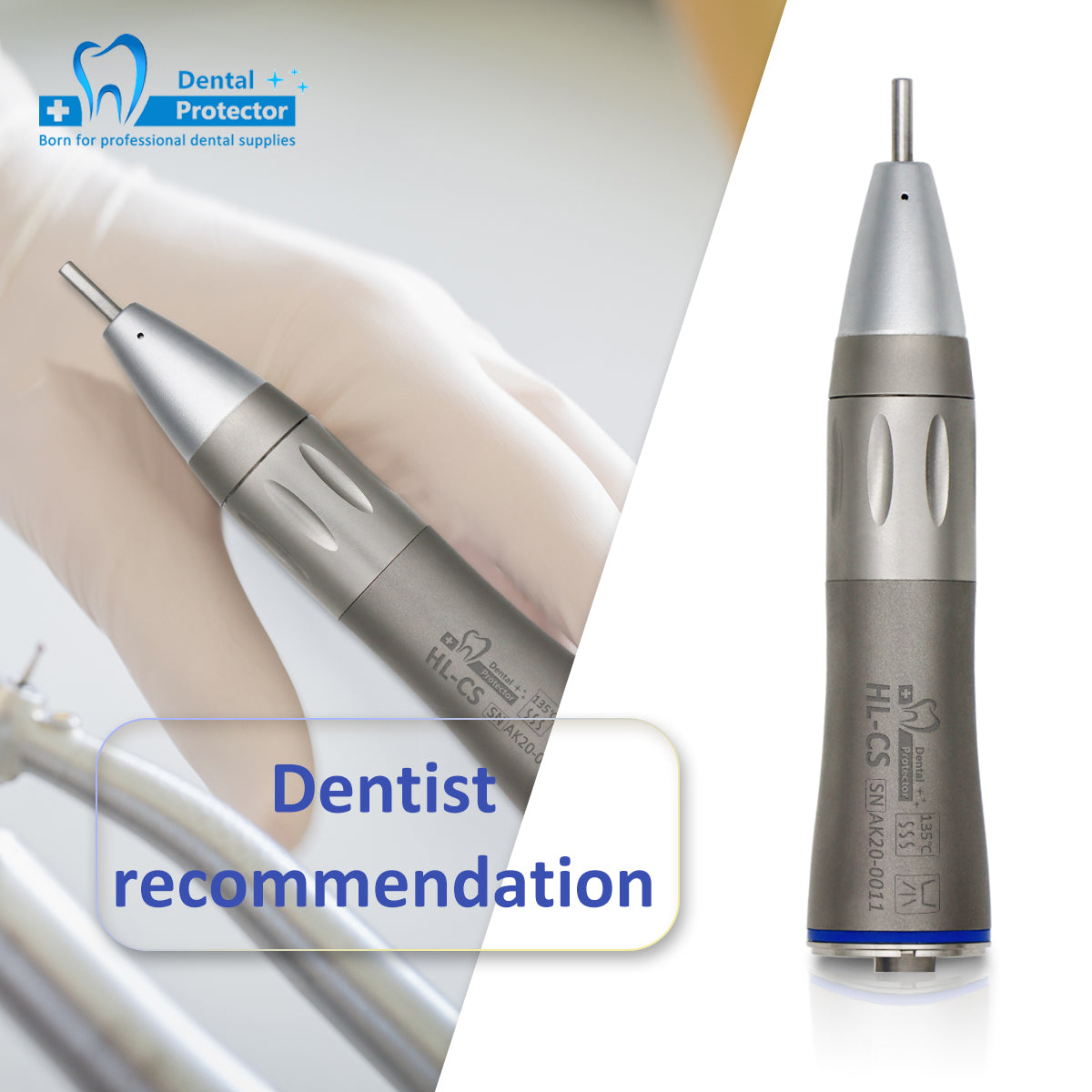 HL-CS Low Speed Straight Head Eental Handpiece With Optical Fiber