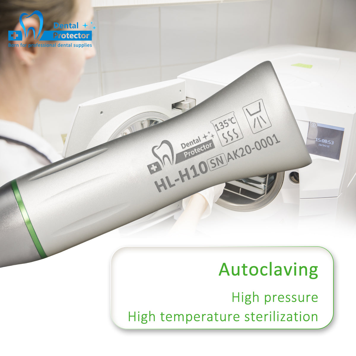 Dental 10:1 Contra Angle HL-H10 Low Speed Handpiece Push Dental Handpiece Air Turbine Hand Use File