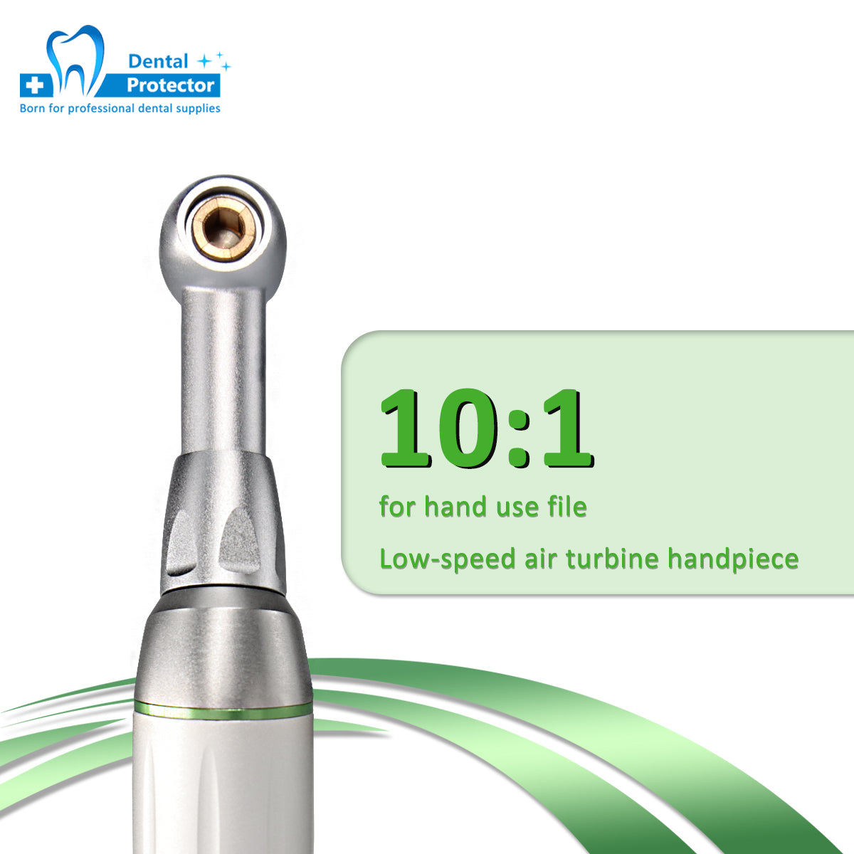 Dental 10:1 Contra Angle HL-H10 Low Speed Handpiece Push Dental Handpiece Air Turbine Hand Use File