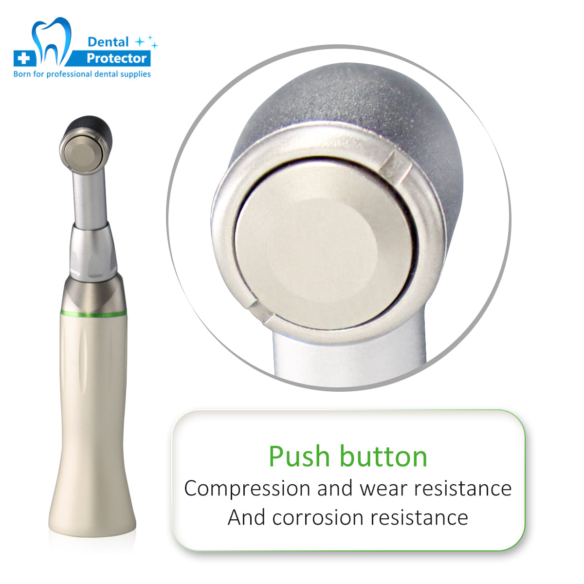 Dental 10:1 Contra Angle HL-H10 Low Speed Handpiece Push Dental Handpiece Air Turbine Hand Use File