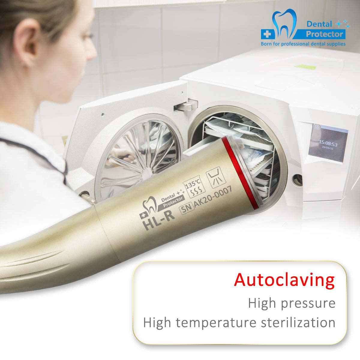 HL-R Low Speed 1:5 Dental Handpiece With Optical Fiber