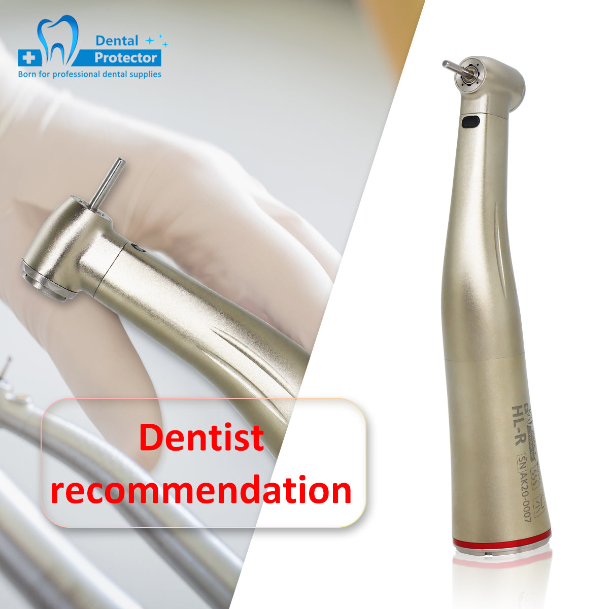 HL-R Low Speed 1:5 Dental Handpiece With Optical Fiber