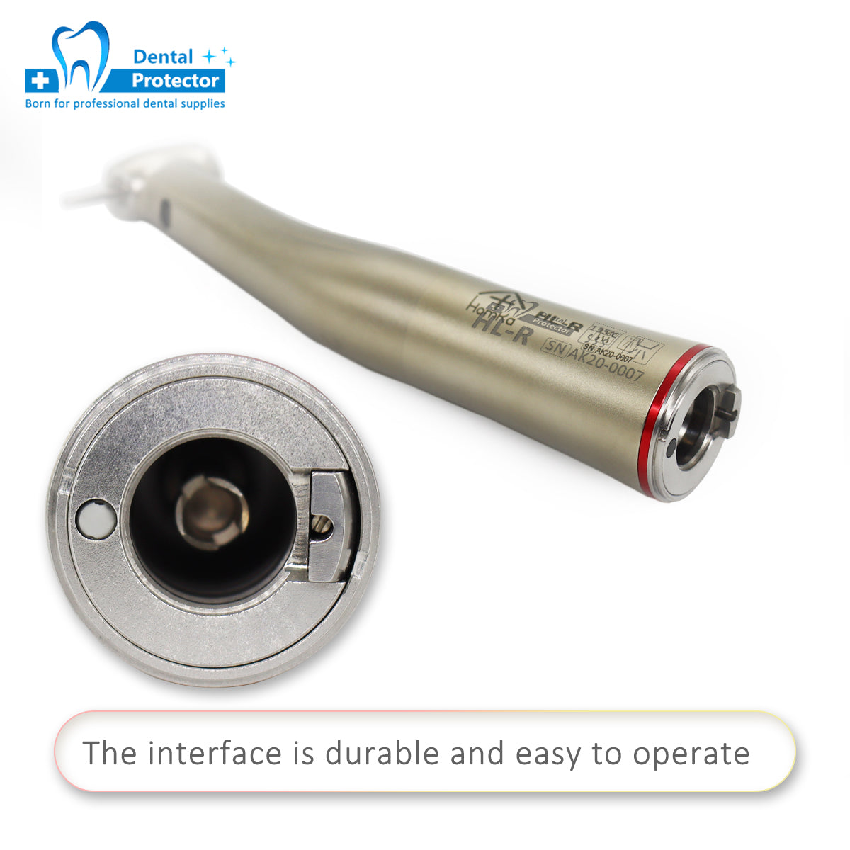 HL-R Low Speed 1:5 Dental Handpiece With Optical Fiber