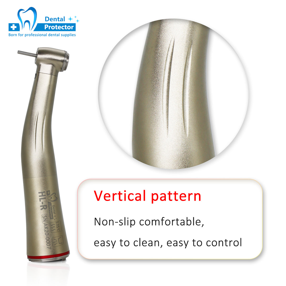 HL-R Low Speed 1:5 Dental Handpiece With Optical Fiber
