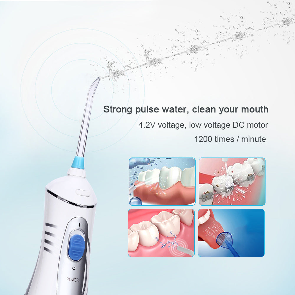 Waterpulse V400P/V400 Oral Irrigator Portable Cordless Irrigators With Travel Case Rechargeable Battery Water Flosser Teeth