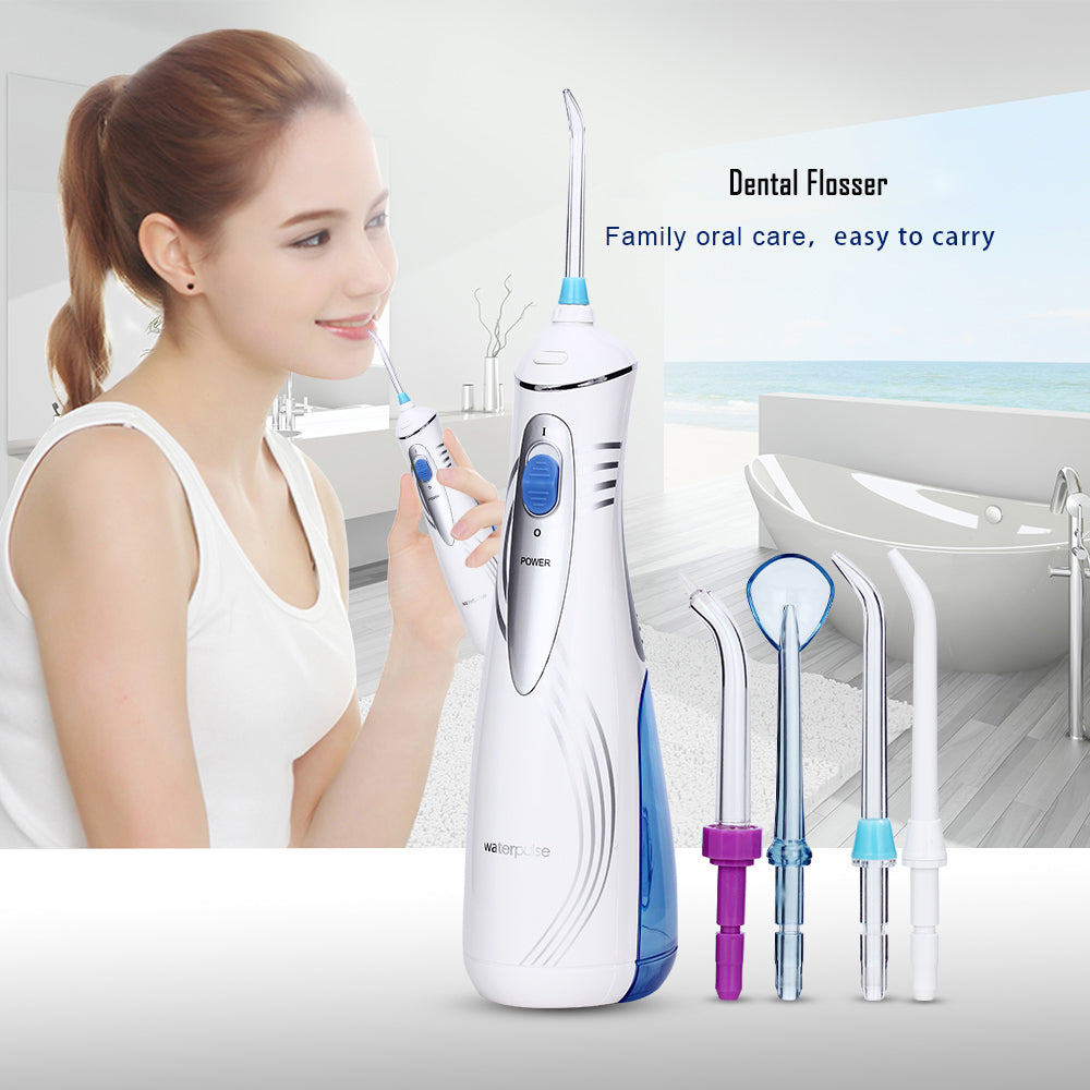 Waterpulse V400P/V400 Oral Irrigator Portable Cordless Irrigators With Travel Case Rechargeable Battery Water Flosser Teeth