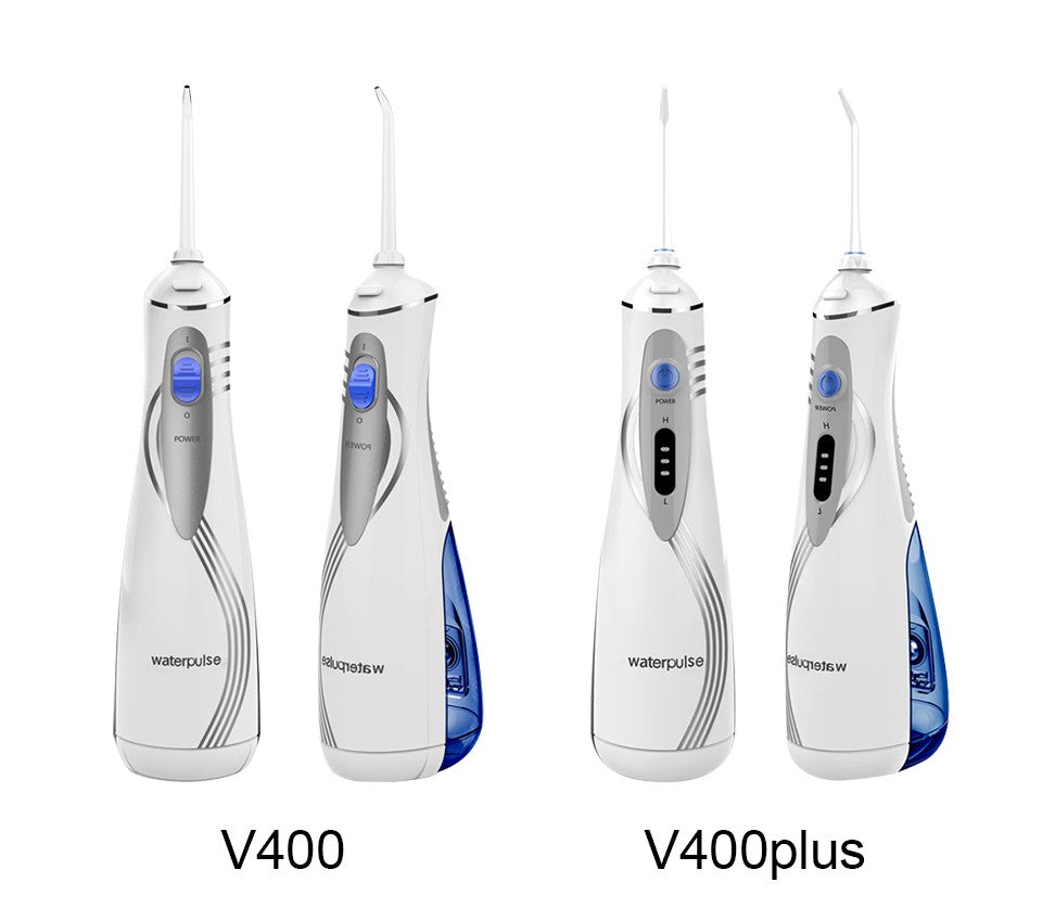 Waterpulse V400P/V400 Oral Irrigator Portable Cordless Irrigators With Travel Case Rechargeable Battery Water Flosser Teeth