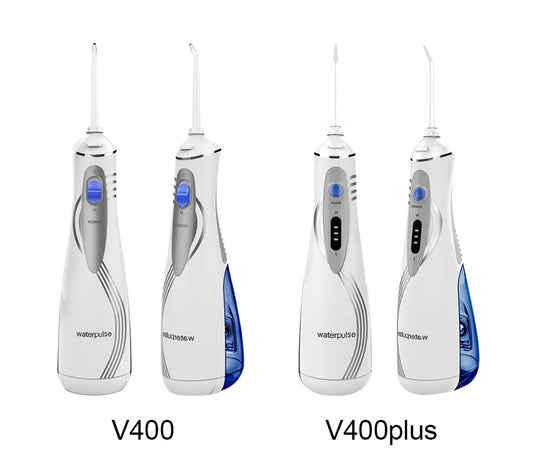 Waterpulse V400P/V400 Oral Irrigator Portable Cordless Irrigators With Travel Case Rechargeable Battery Water Flosser Teeth