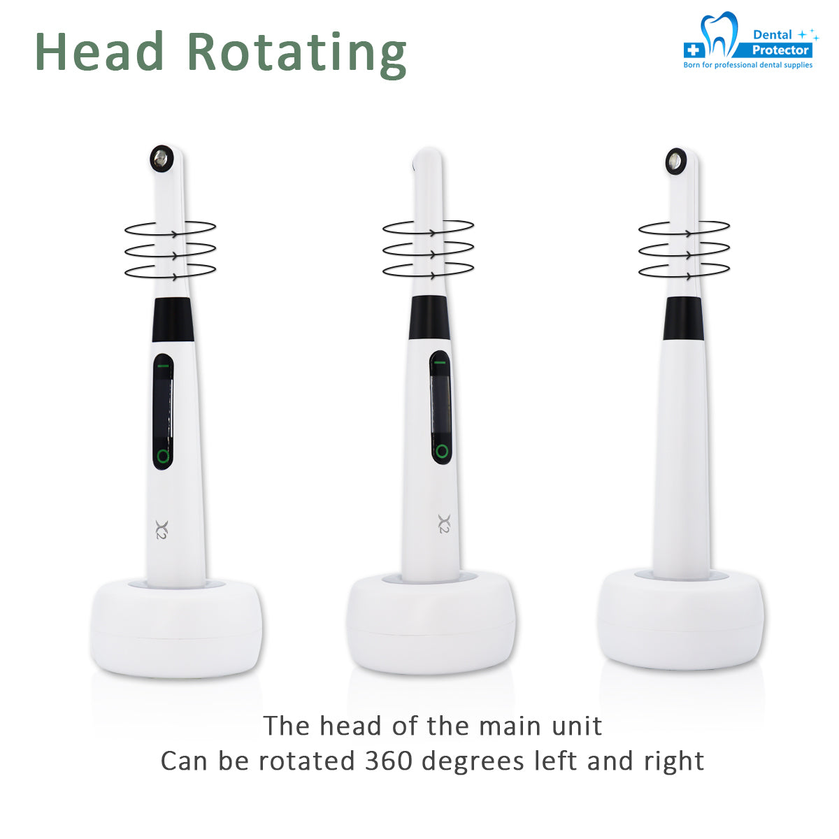 Wireless LED Dental Orthodontics Curing Light Rechargeable High Power Dentist Cure Lamp With 4 Optical Fiber