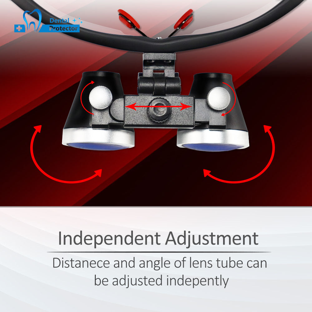 Maglass-R/B 2.5X/3.5X 420mm Dental Loupes Binocular Loupes Optical Magnifier Dental Lab Medical Loupes Magnification Binocular Headlight Headlamp 5W Bulb