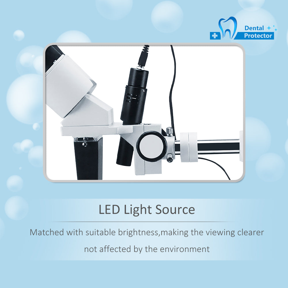 Mscope-1 10X Magnify Dental Binocular Microscope 3w LED Rotatable for Dentists Denture Tool Dental Lab Equipment Microscope Spot Light