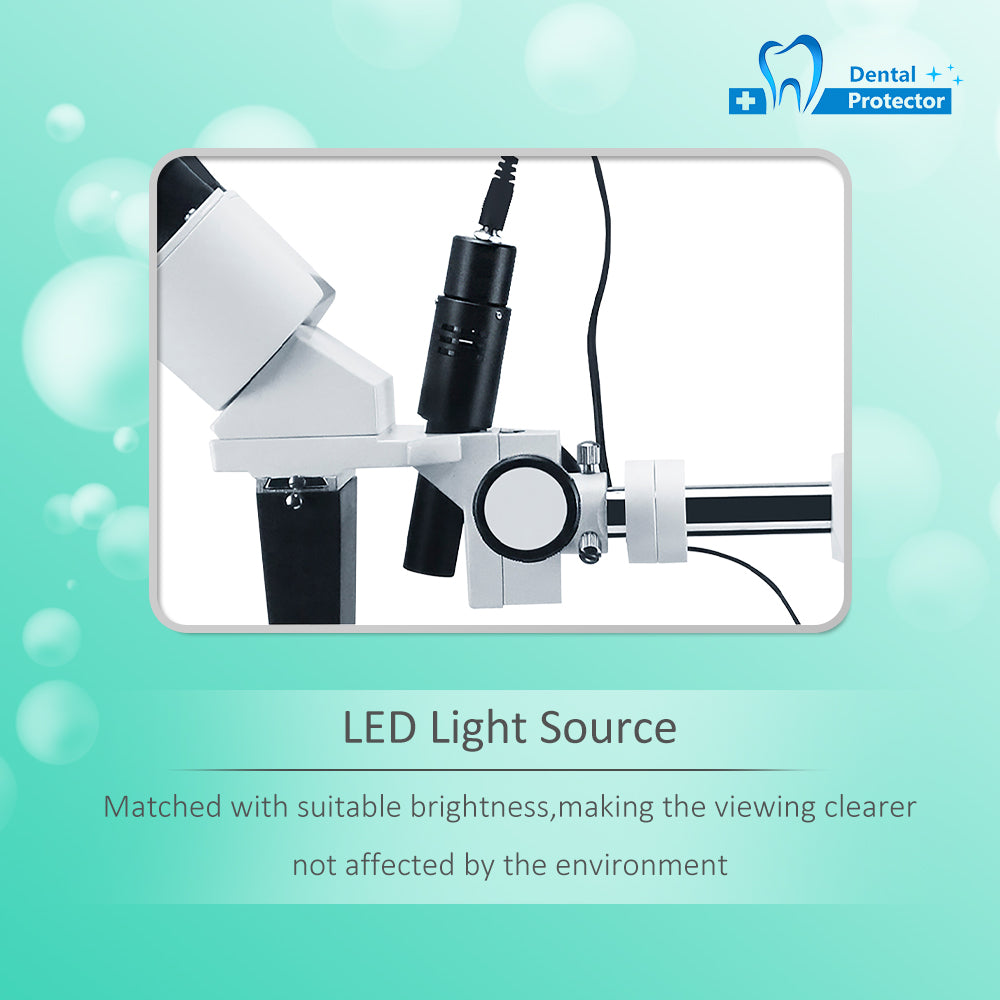 Mscope-4 10X Magnify Dental Binocular Microscope 3W LED Rotatable for Dentists Denture Tool Dental Lab Equipment Microscope Spot Light