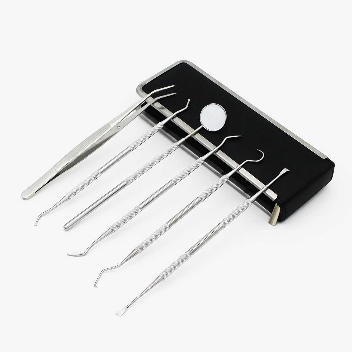 Dental Tools Smile Dent Pro Kit, Stainless Steel Dental Scaler, Mouth Mirror, Tarter Scraper, Tooth Pick, Tweezers, Plaque And Calculus Remover Dentist Hygiene Instruments Set For Home & Pet Oral Use