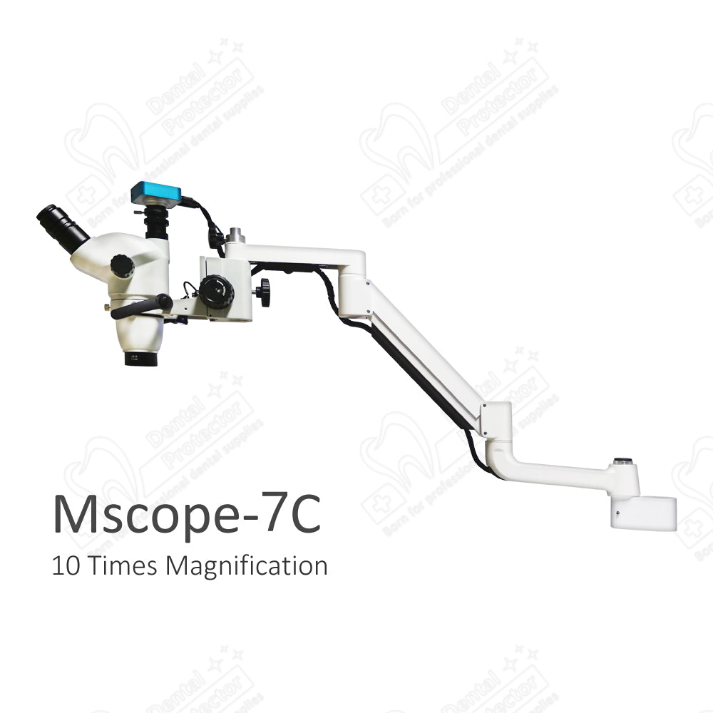 Mscope-7C Professional Trinocular Stereo Zoom Microscope with Simultaneous Focus Control,Microscope, 10X Eyepieces,10X Magnification, Zoom Objective 16 mega